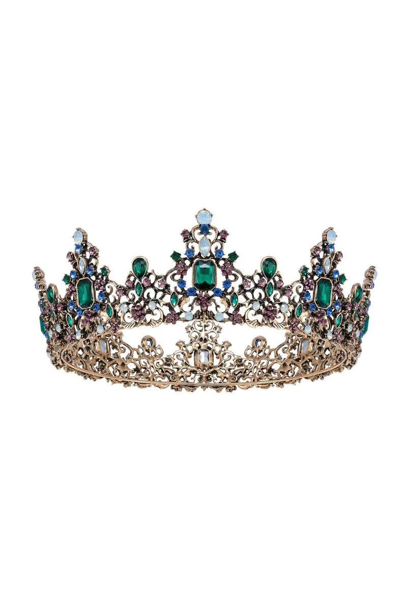 Baroque Colorful Crystal Crown