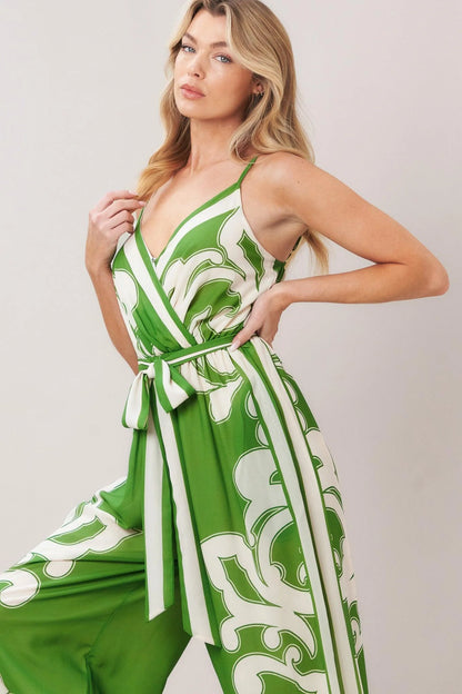 PALAZZO MUSE GREEN JUMPSUIT