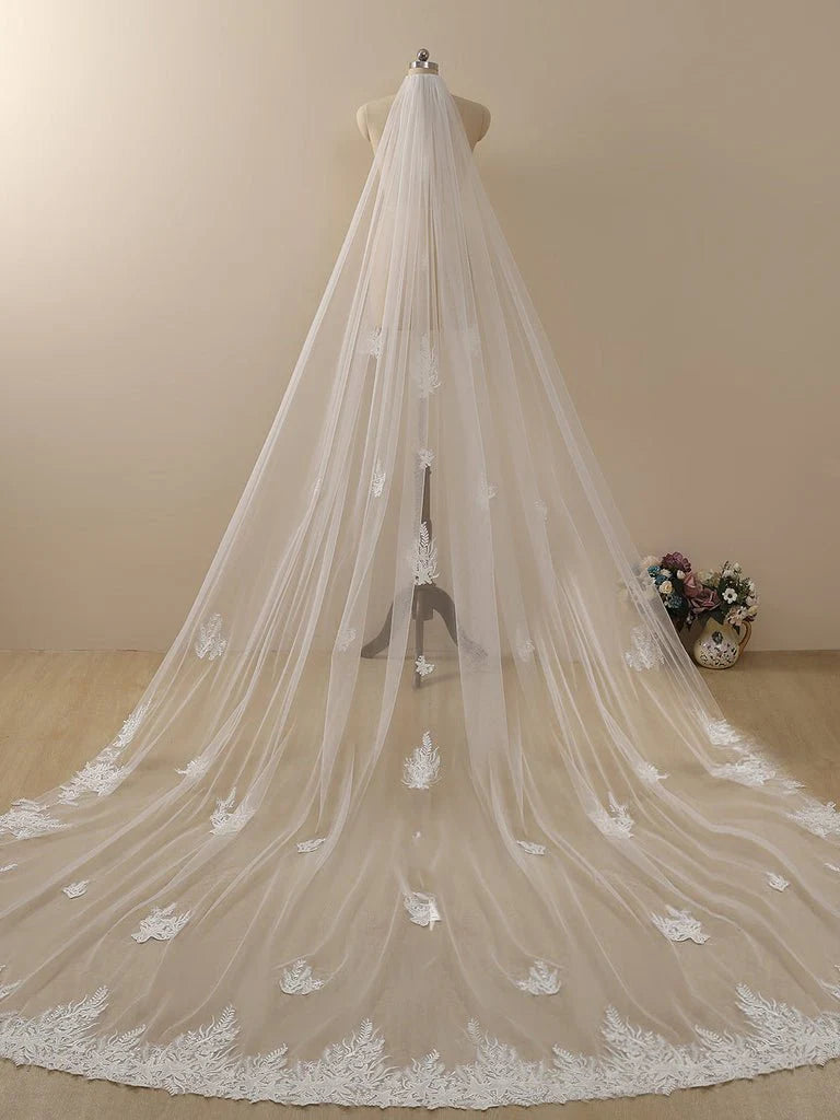 Starfish Lace Cathedral Veil Bridal Veil Wedding Veil
