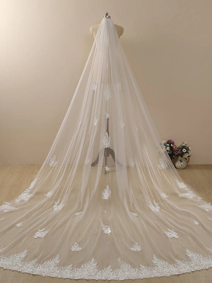 Starfish Lace Cathedral Veil Bridal Veil Wedding Veil