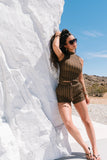 Willow Textured Top in Brown