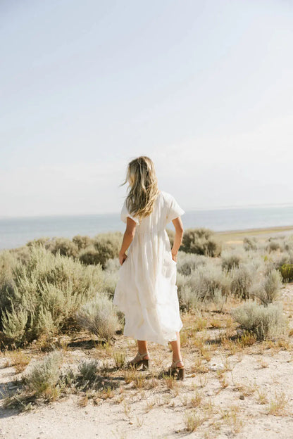 Fool For You Midi Dress in Cream FINAL SALE