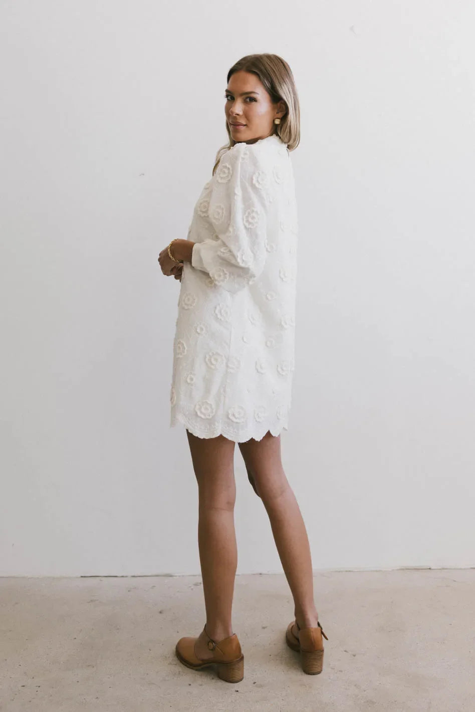 Evie Textured Floral Mini Dress FINAL SALE