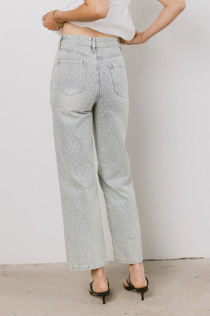 Hailey Polka Dot Straight Leg Jeans FINAL SALE