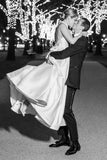 White Halter A line Satin Wedding Dress with Buttons