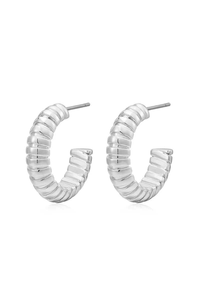 LUV AJ Snake Chain Hoops