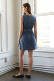 TURN A NEW LEAF DENIM MINI DRESS