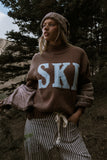 Ski Knit Sweater in Brown FINAL SALE