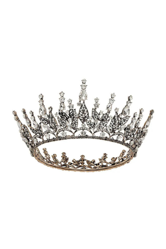 Queen Rhinestone Dark Crown for Women