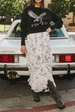 Emerson Ruffled Maxi Skirt in White FINAL SALE