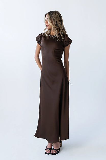 Ellianna Maxi Dress in Dark Brown
