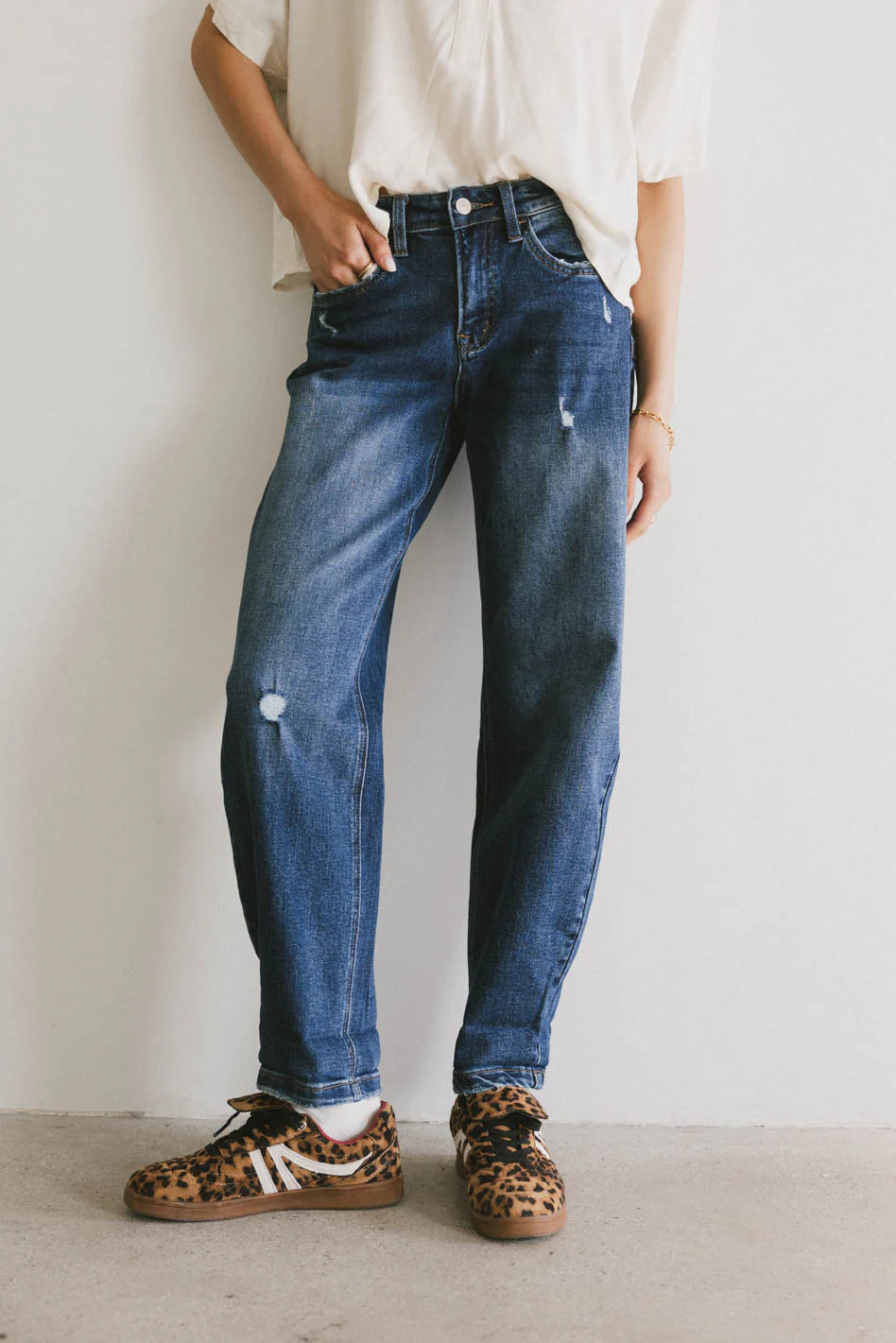Tara Cuffed Barrel Jeans FINAL SALE