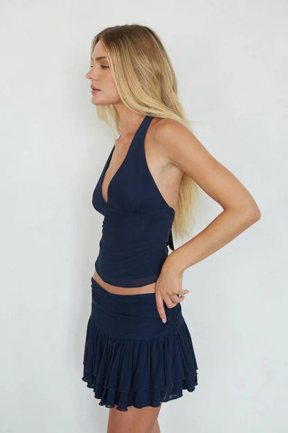 Alexi Mesh Mini Ruffle Skort