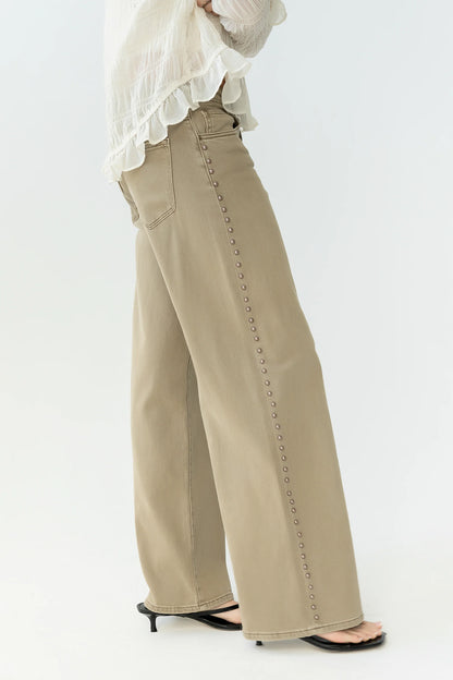 Bronco Studded Straight Leg Jeans