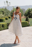 Charley Floral Midi Dress in Blue