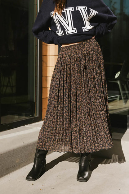 Pascal Pleated Floral Skirt FINAL SALE