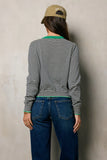 Josy Button Front Cardigan in Navy FINAL SALE