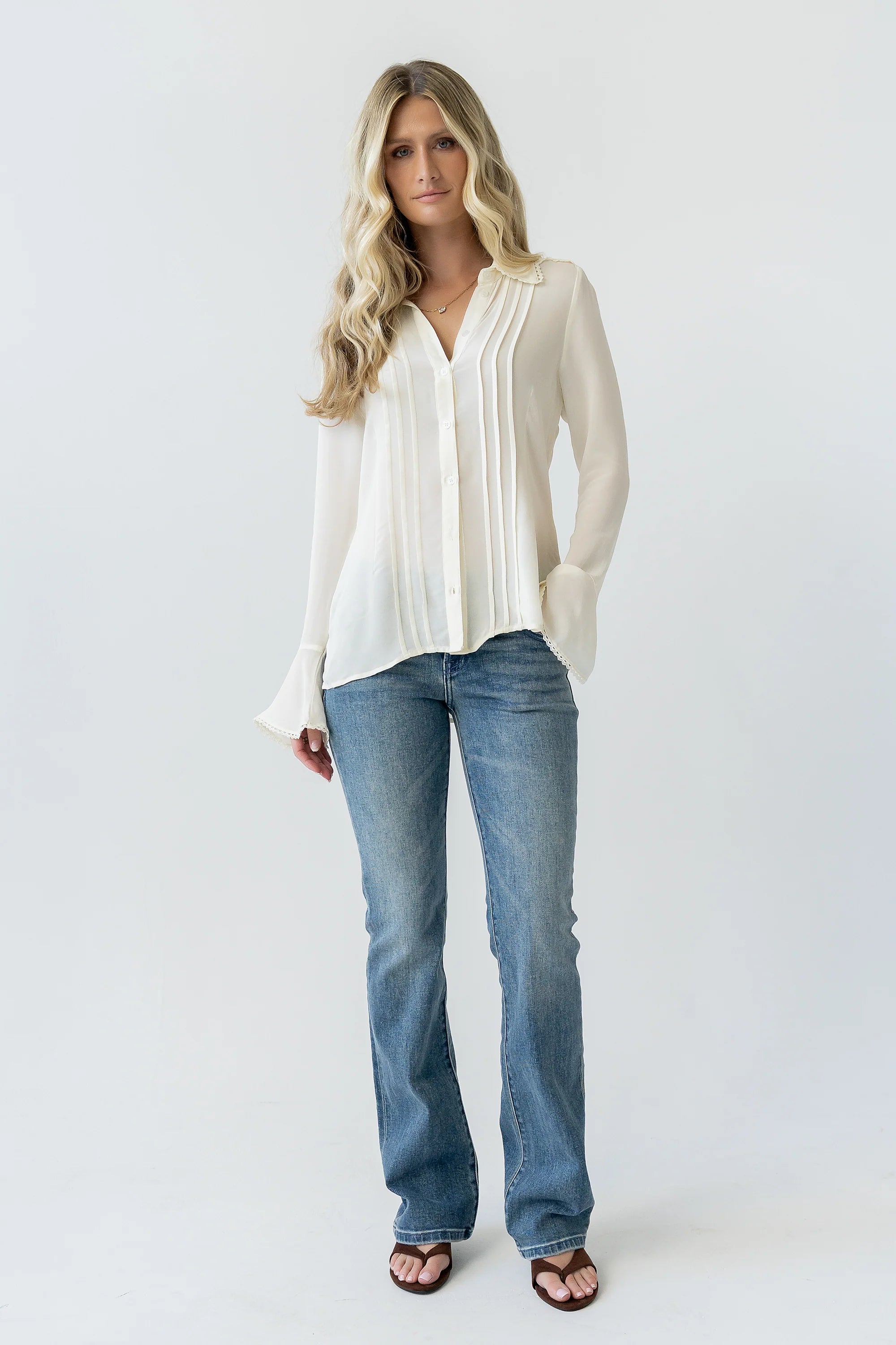 Margot Sheer Button Up