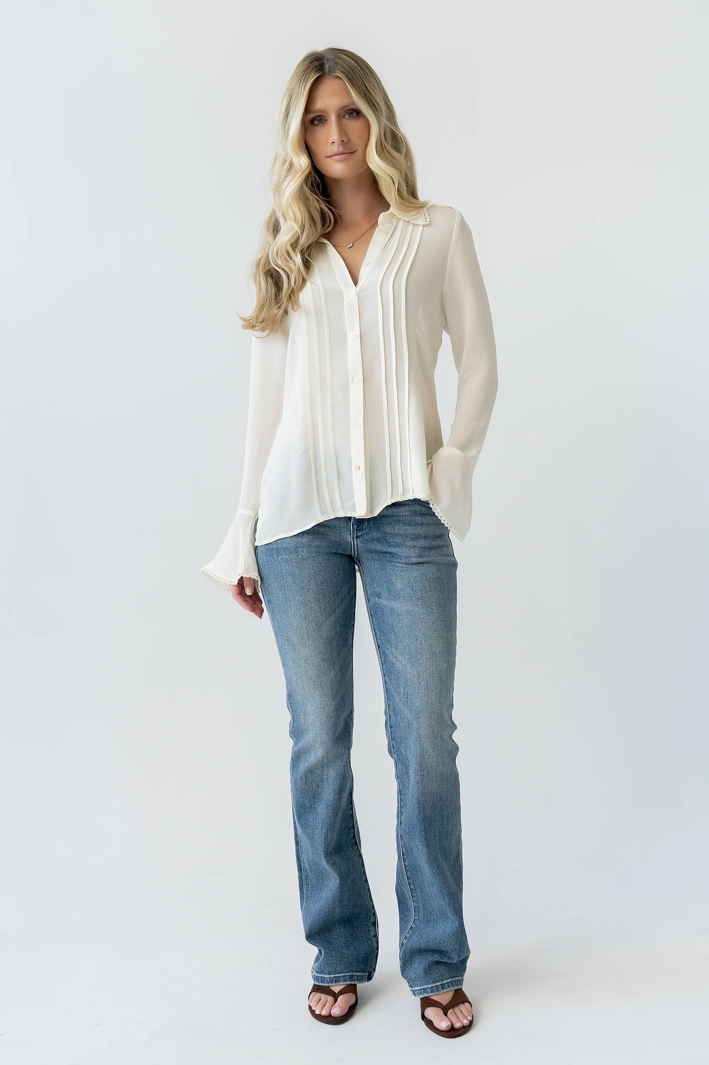 Margot Sheer Button Up