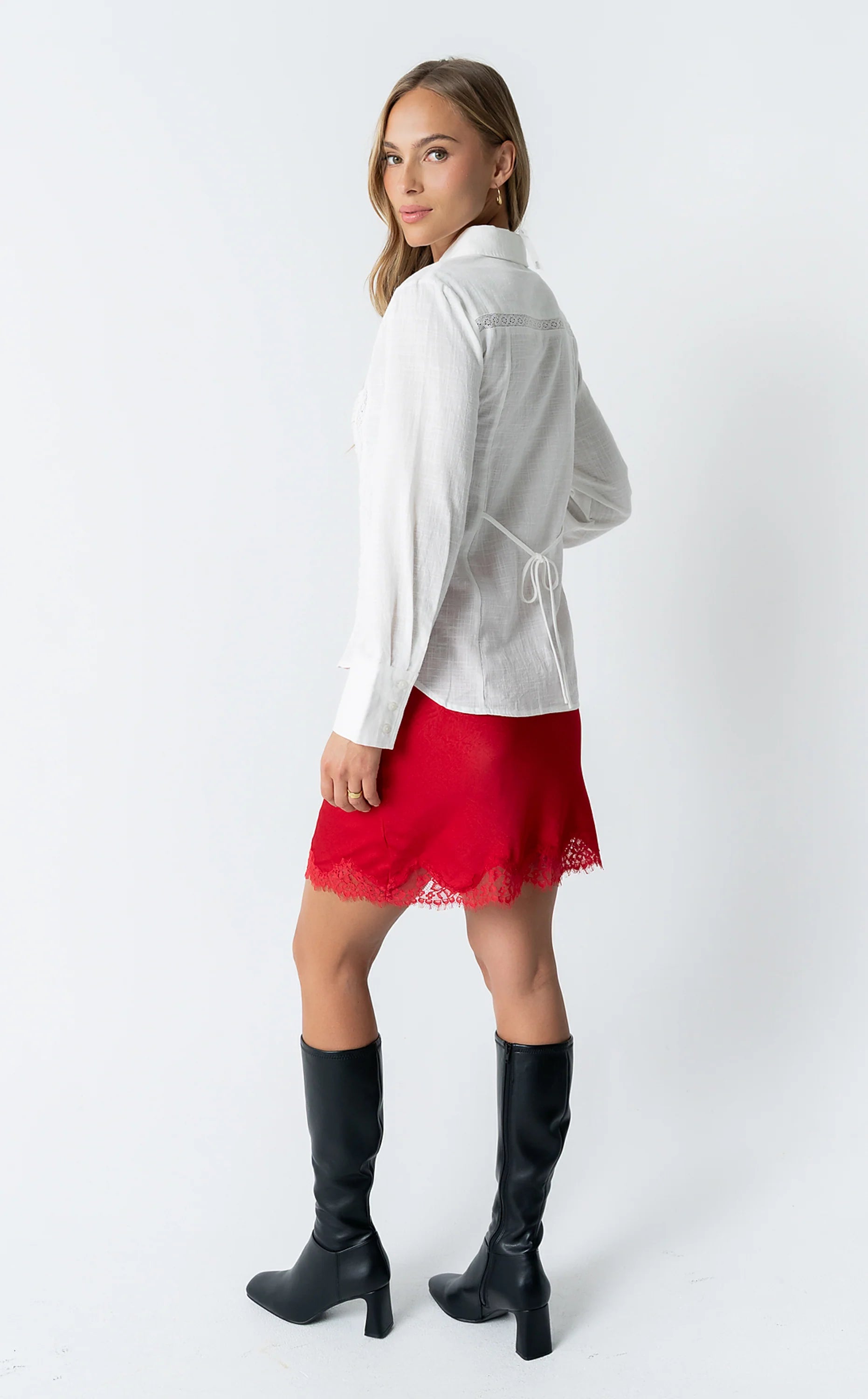Carlie Sheer Button Up