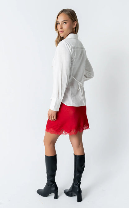 Carlie Sheer Button Up