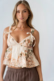 Maylee Ribbon Floral Tank