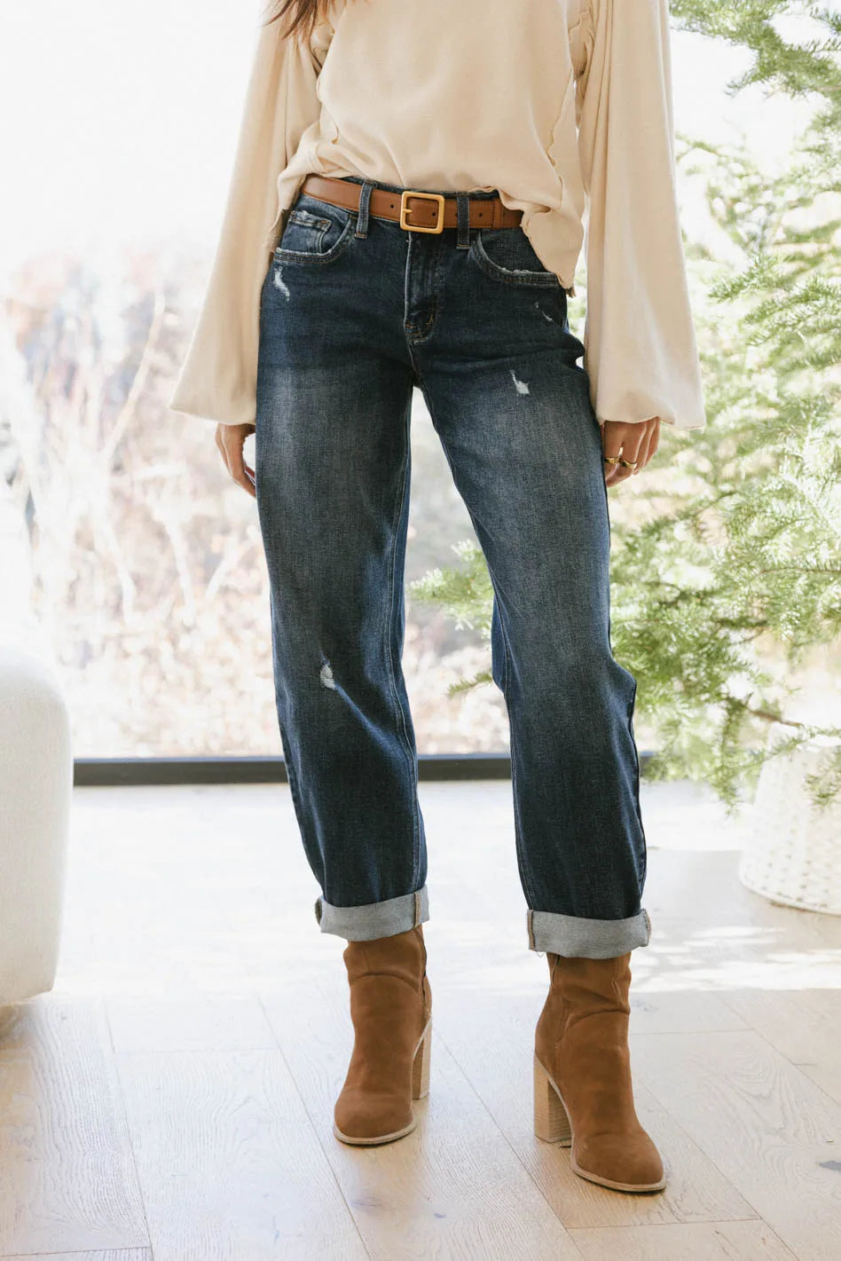 Tara Cuffed Barrel Jeans FINAL SALE