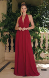 TARA GOWN FLOWY CHIFFON HALTER DRESS
