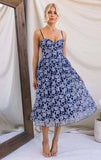BLOSSOM MIDI DRESS NAVY BLUE