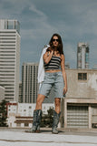 Dylan Two Toned Bermuda Shorts