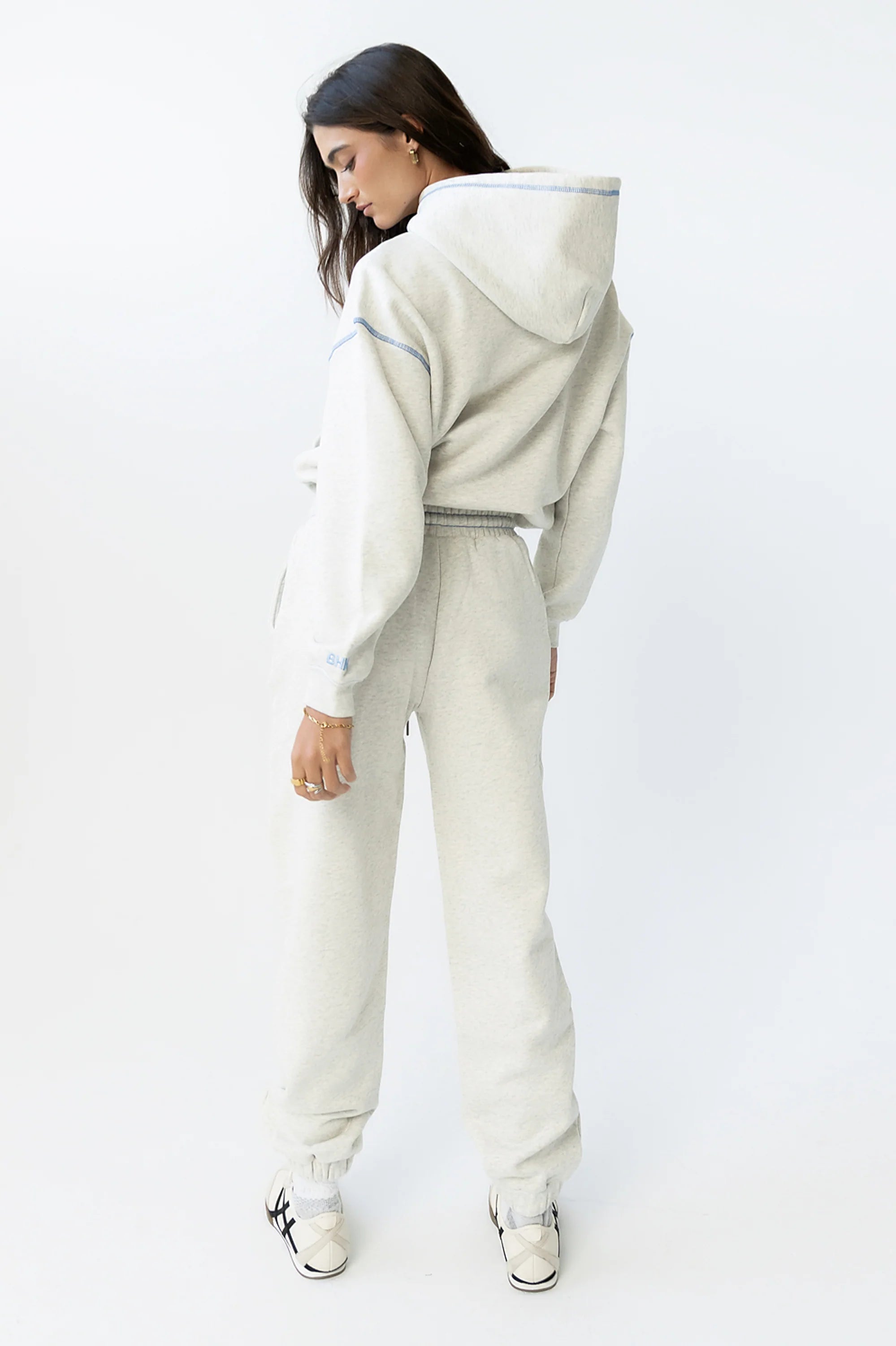 Mozie Contrast Joggers in Grey