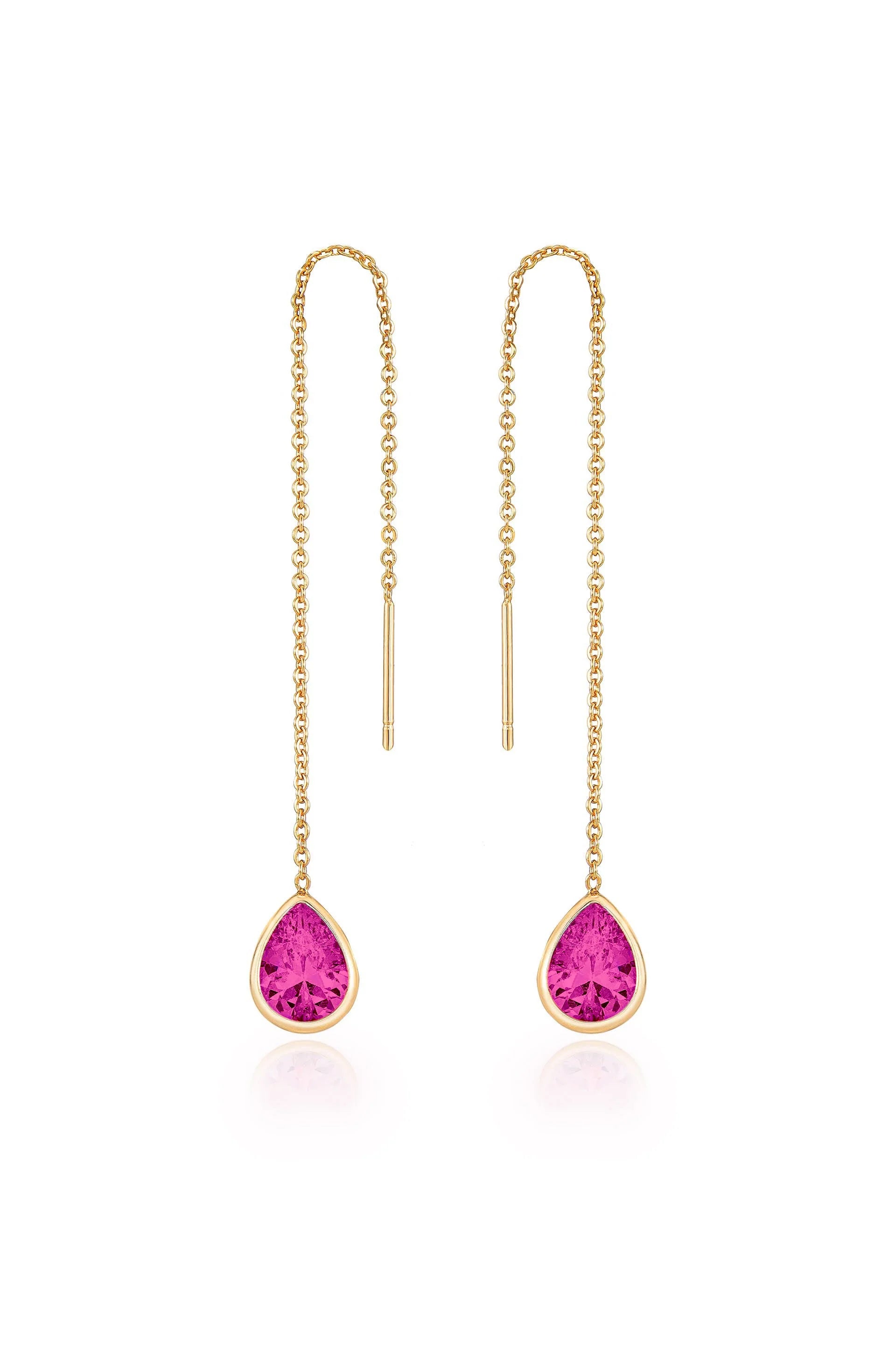 Barely There Chain and Crystal Dangle Earrings