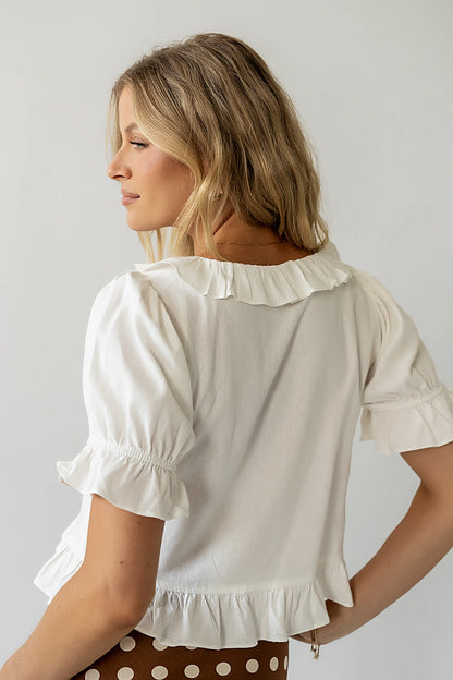Lottie Blouse in Ivory FINAL SALE