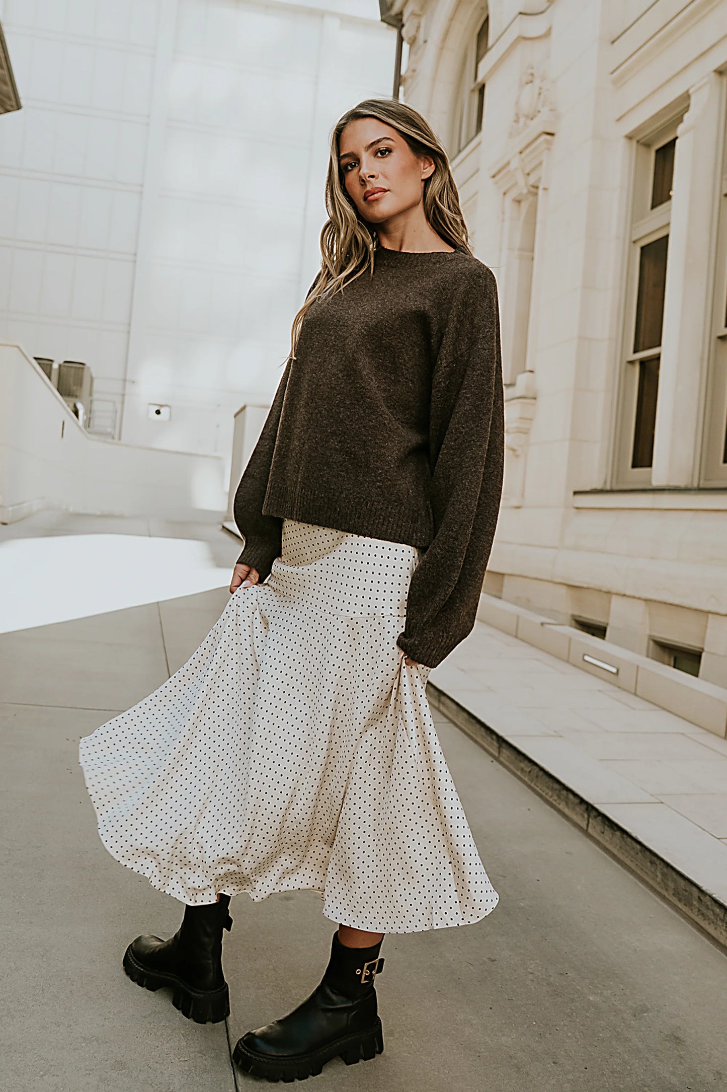 Everly Satin Midi Skirt FINAL SALE
