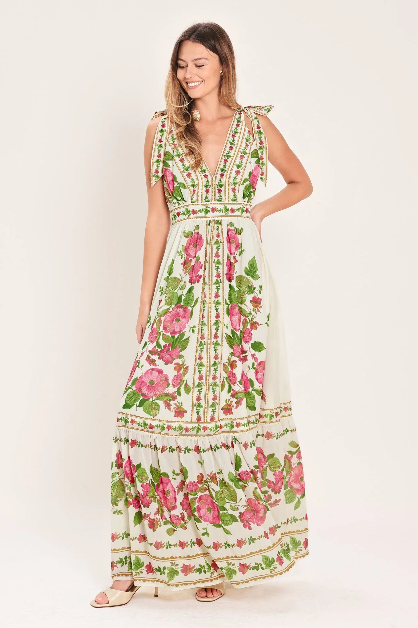 ROSE VINE ROMANCE MAXI DRESS
