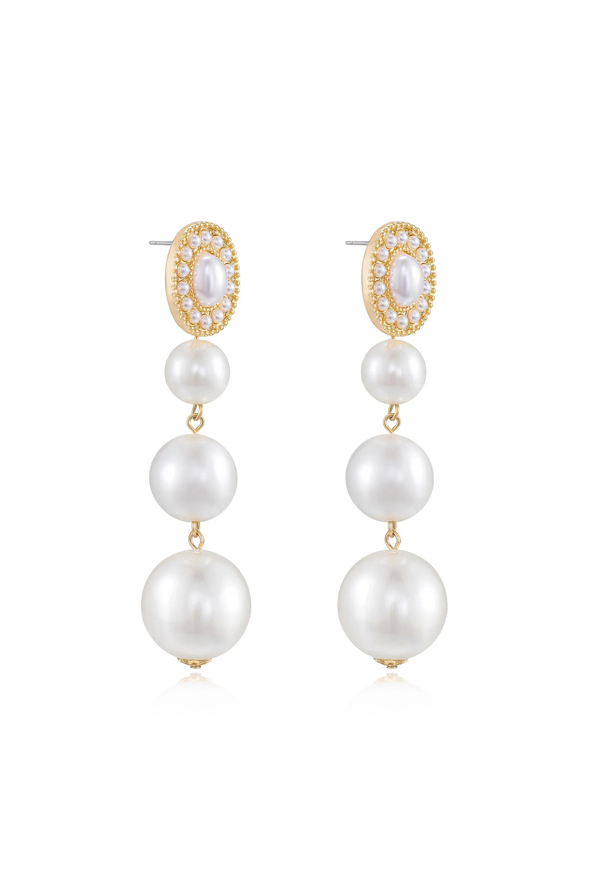 Graduating Pearl Dangle Earrings