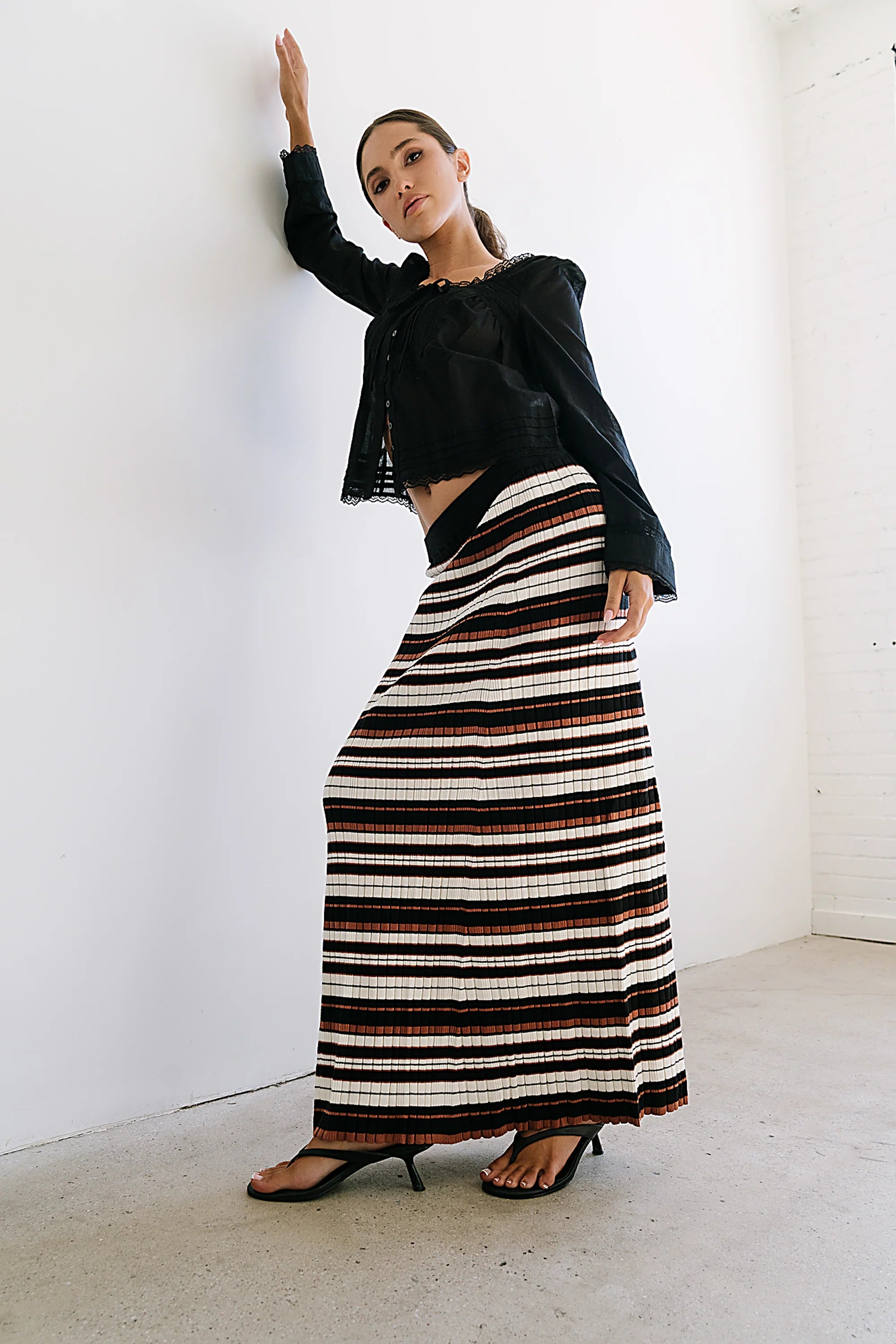 Anne Striped Maxi Skirt test product