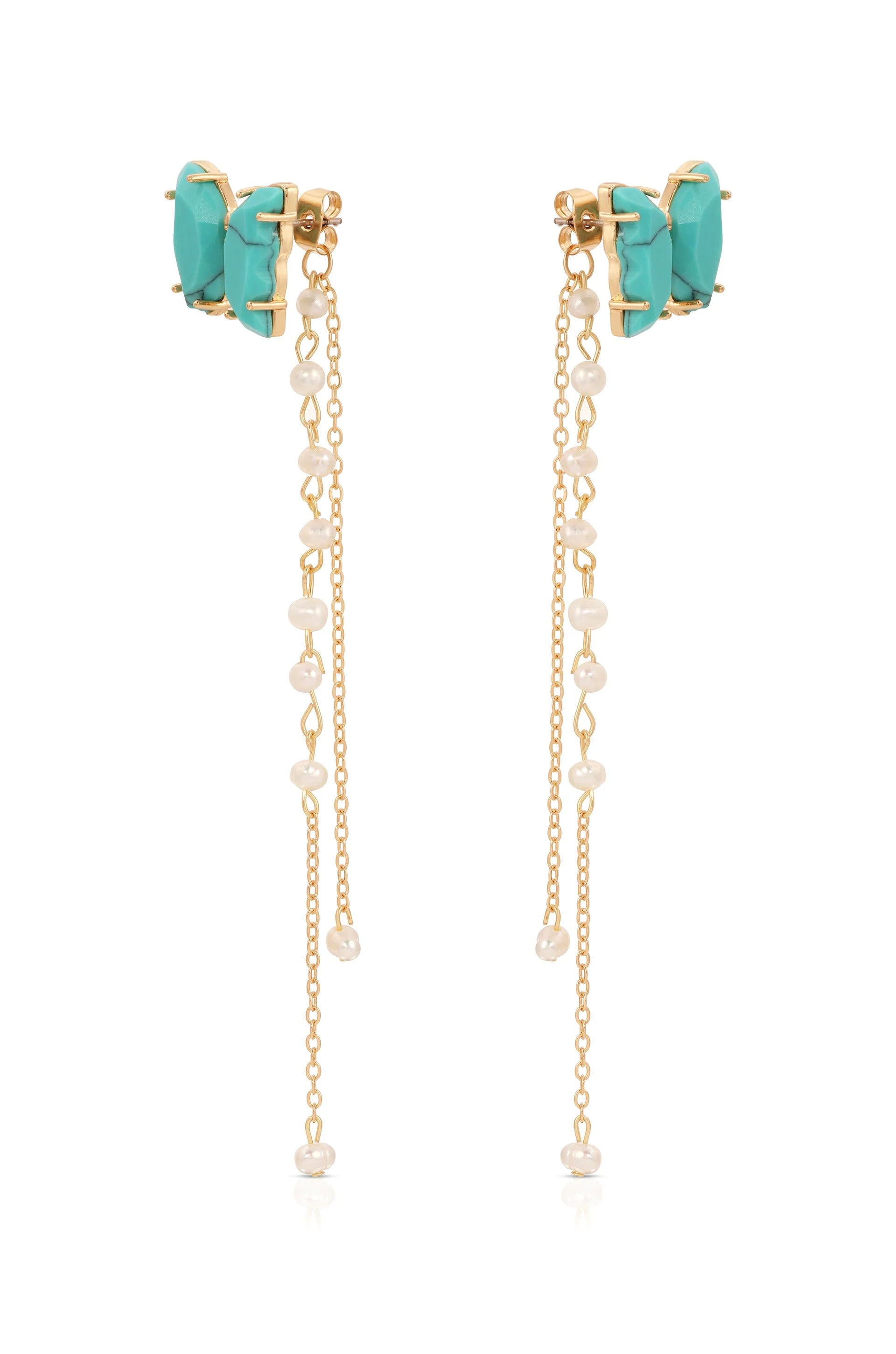 Turquoise Butterfly Dangle Earrings