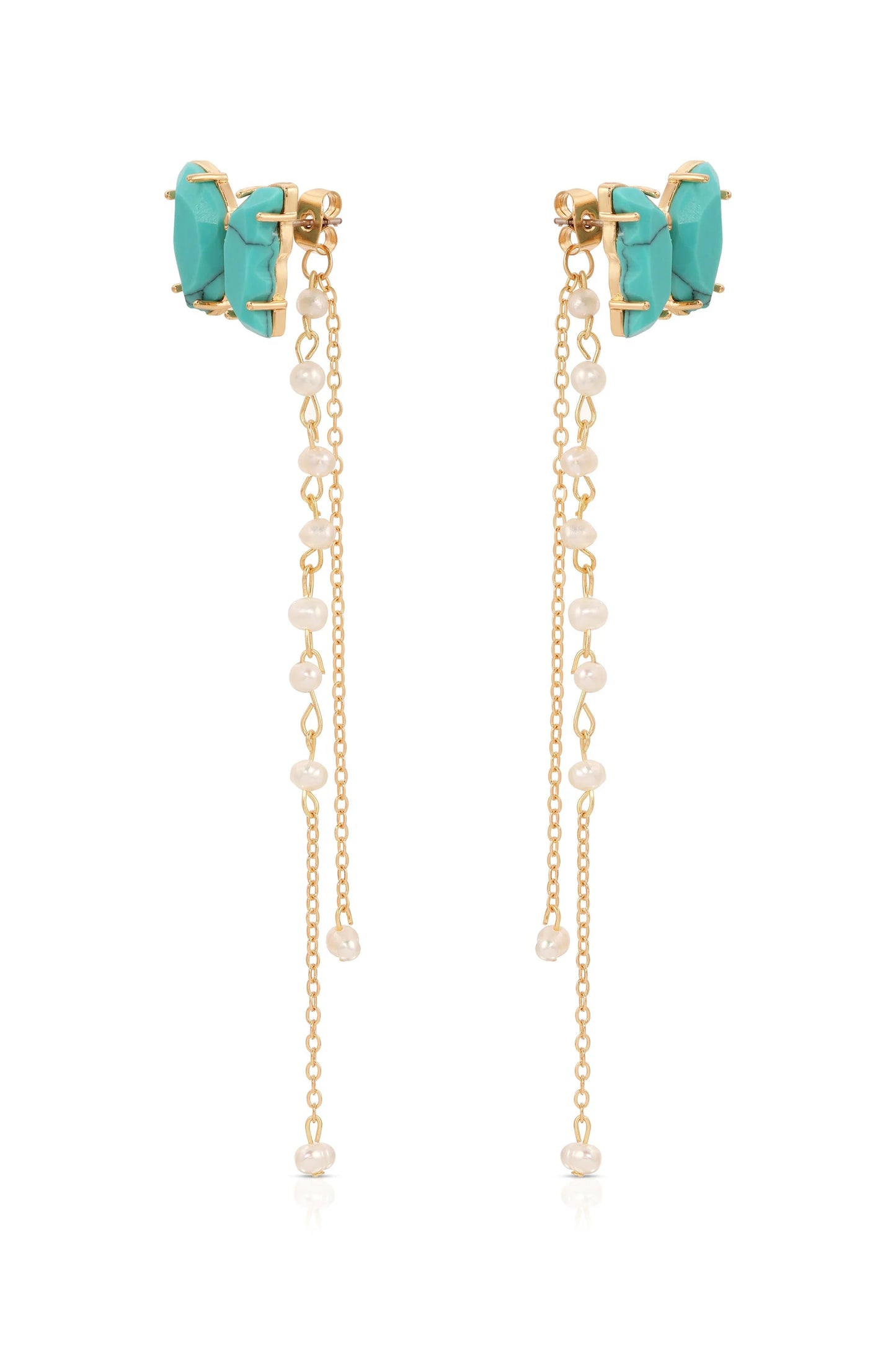 Turquoise Butterfly Dangle Earrings