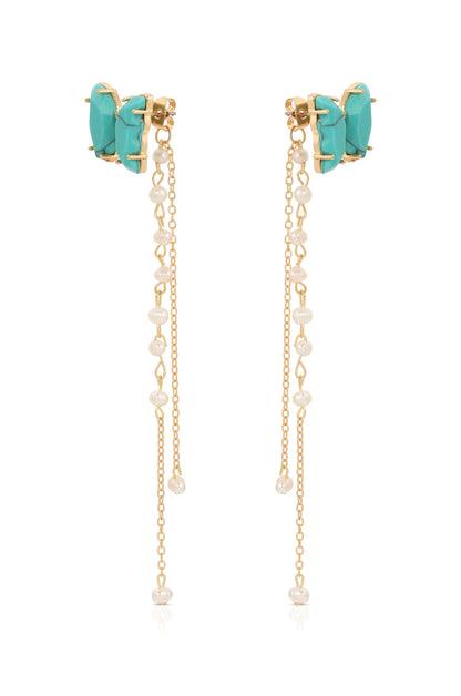 Turquoise Butterfly Dangle Earrings