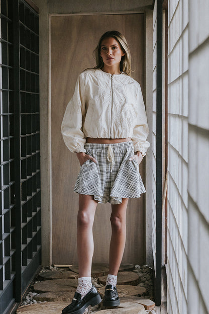 Sidney Embroidered Jacket in Cream