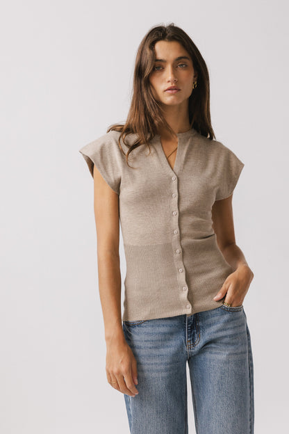 Marco Knit Top in Taupe