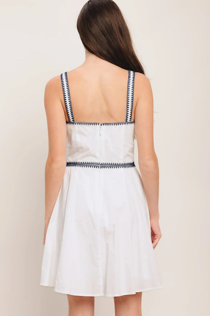SUMMER EMBROIDERED MINI DRESS