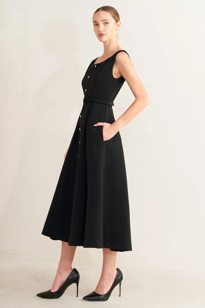PARIS AFTER DARK MIDI DRESS