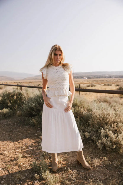 Luella Denim Midi Skirt FINAL SALE