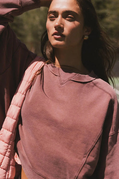 Aarti Sweatshirt in Burgundy FINAL SALE