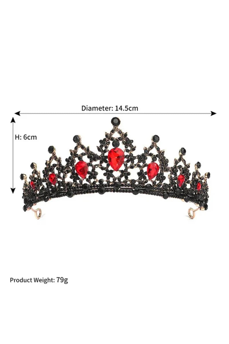 Womens Gold Princess Rhinestone Crowns