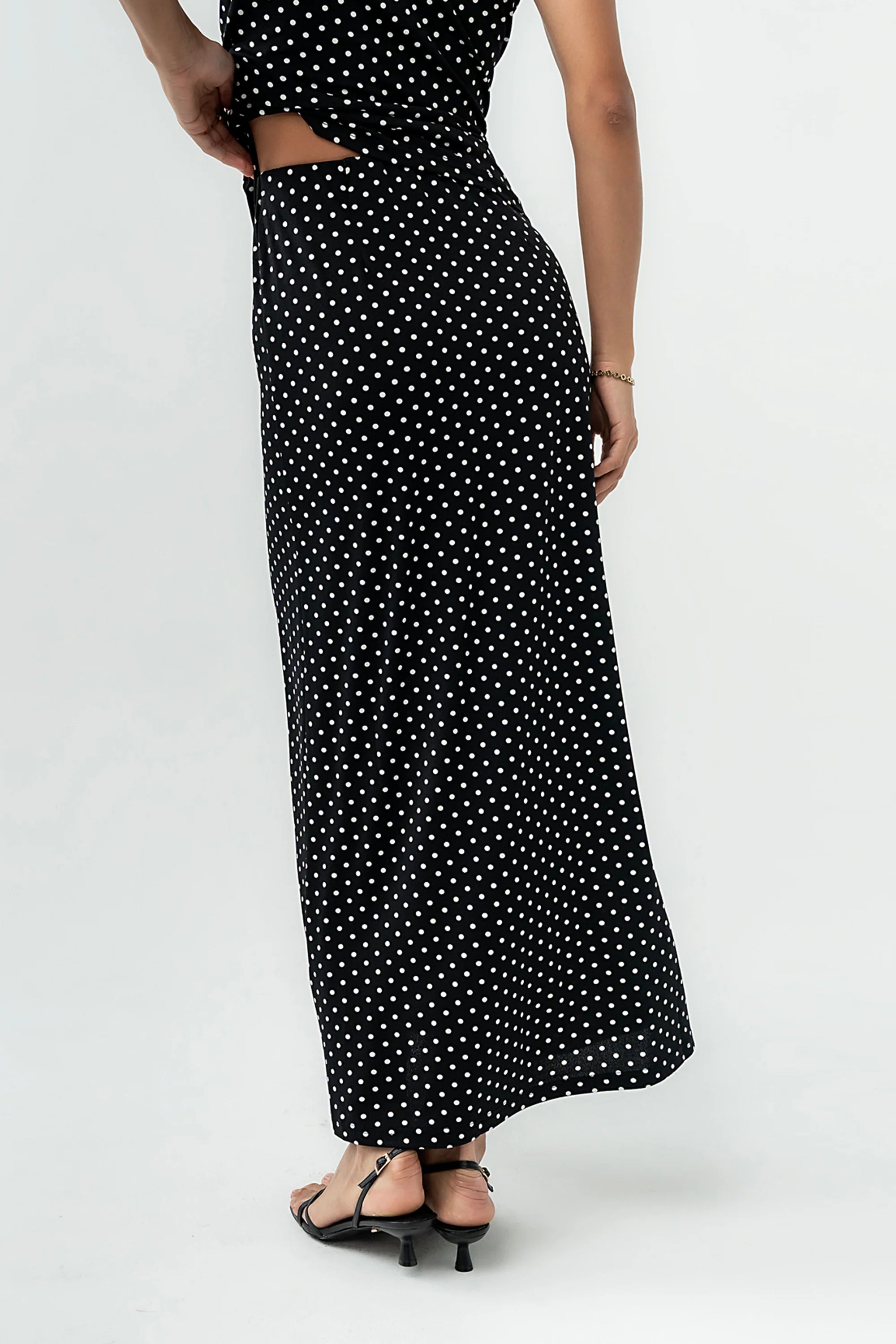 Malia Polka Dot Maxi Skirt