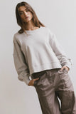 Costello Reverse Seam Crewneck in Grey FINAL SALE