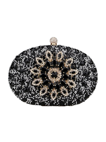 Womens All Over Crystals Sparkly Evening Clutch Bags